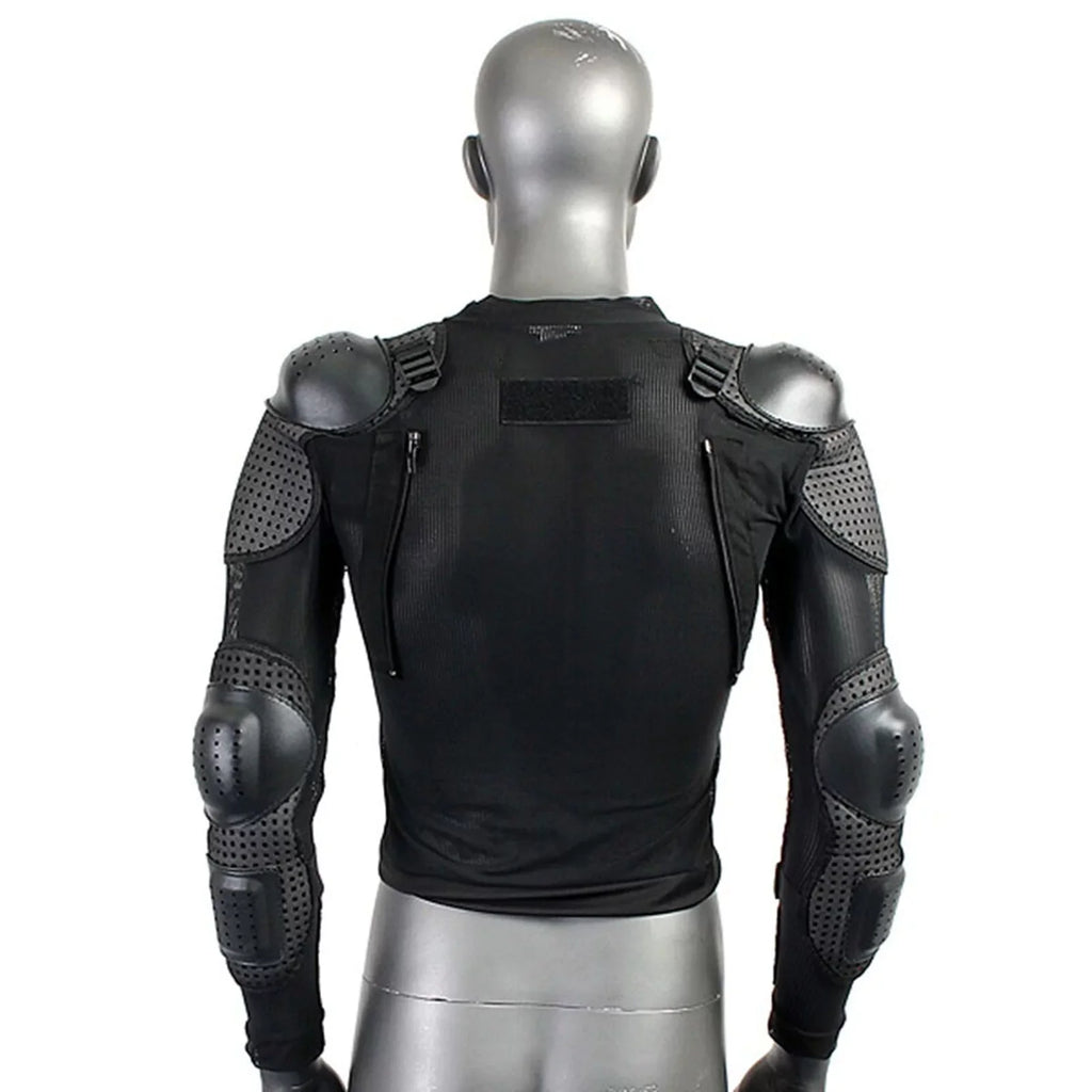 Comprehensive Motorcycle Riding Armor Jacket - Protects Spine; Shoulder; and Chest