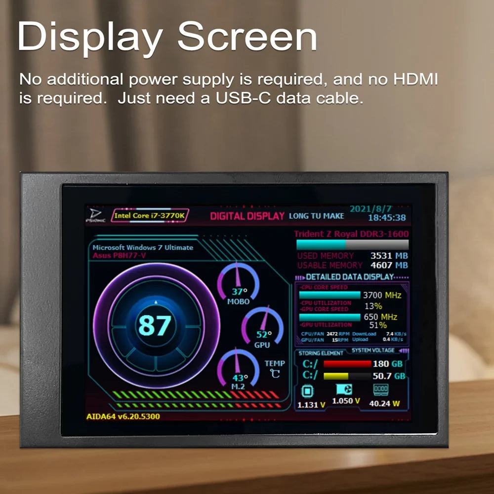 Andoer ;Ips Display 3.5 mm Ips Raspberry Pi Computers ScreenDual Usb Raspberry Itx Pc Chassis Dual Type-c RaspberryScreen Computers And Itx Rotation Addition To Yabuy