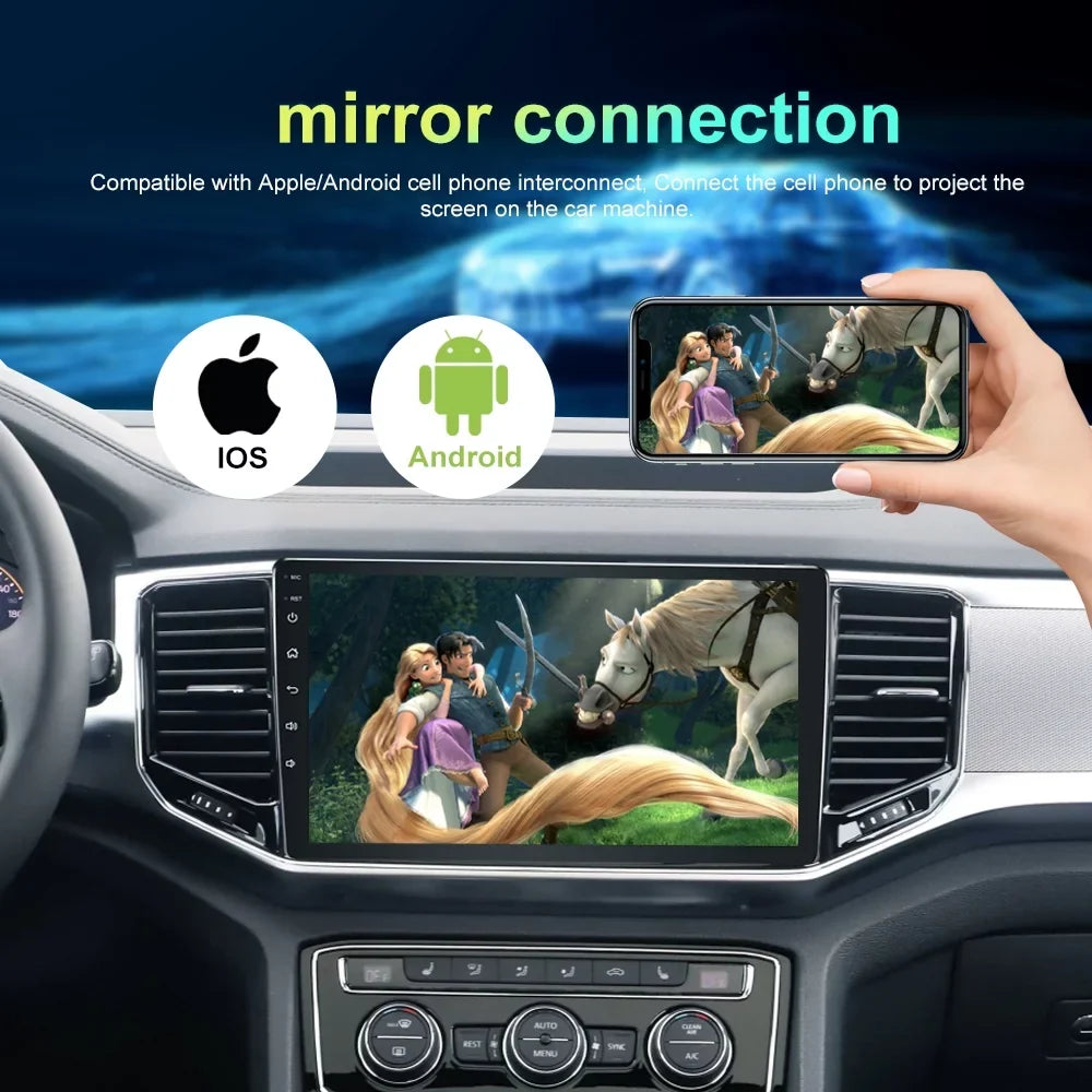 10.1 foot Car Audio for Toyota Tundra 2007-2013; Sequoia 2008-2017; Android 13 GPS Navigation with Bluetooth 5.0 FM AM Radio DSP Carplay 4GB 64GB