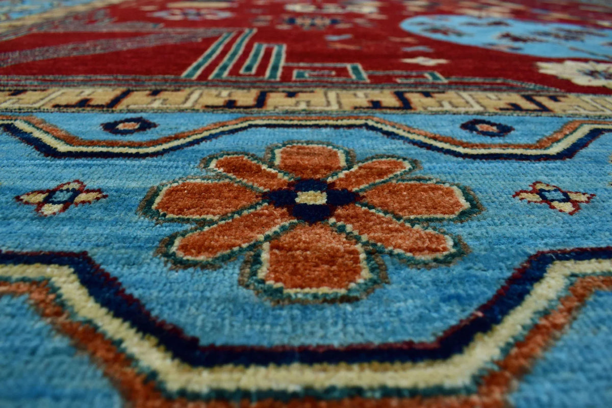 Aria Roselyn Red/Lt. Blue Rug; 9'11" x 13'8"