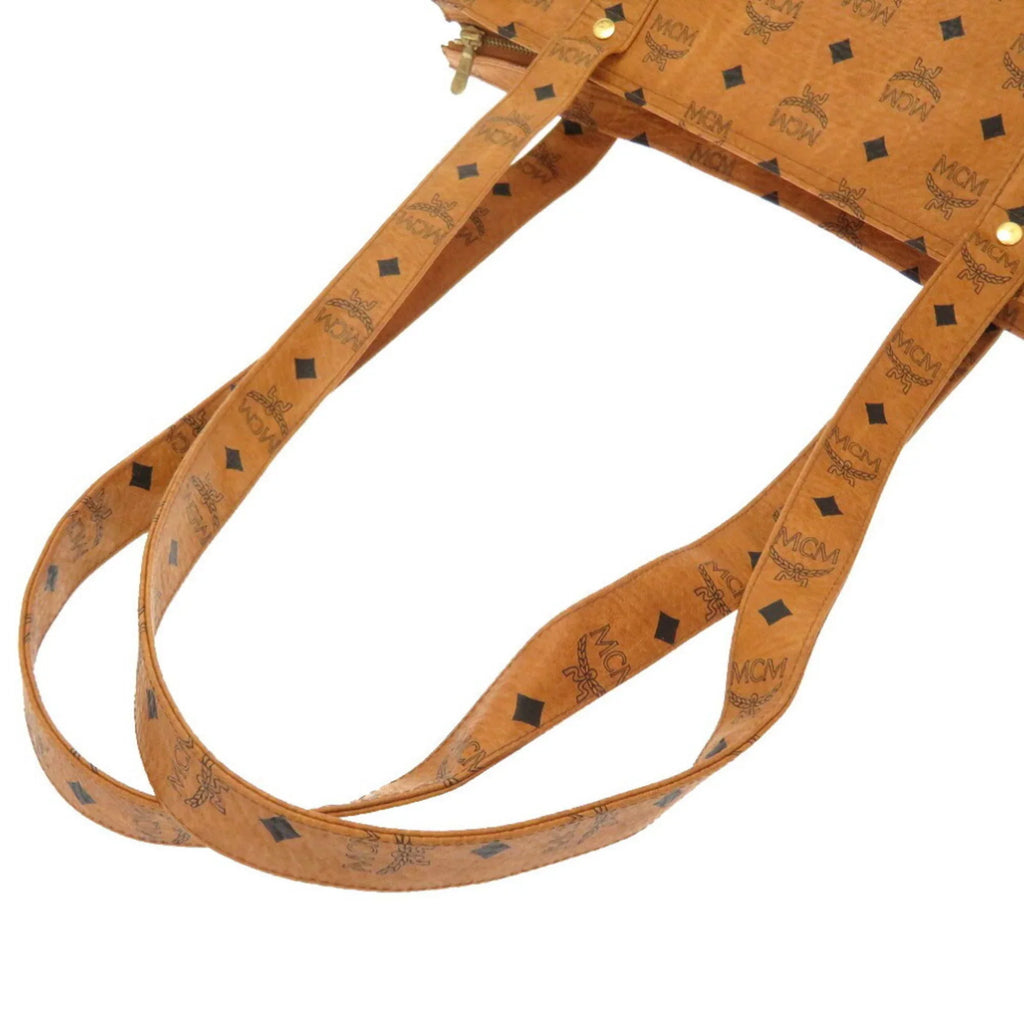MCM Visetos Brown Canvas Tote Bag ()
