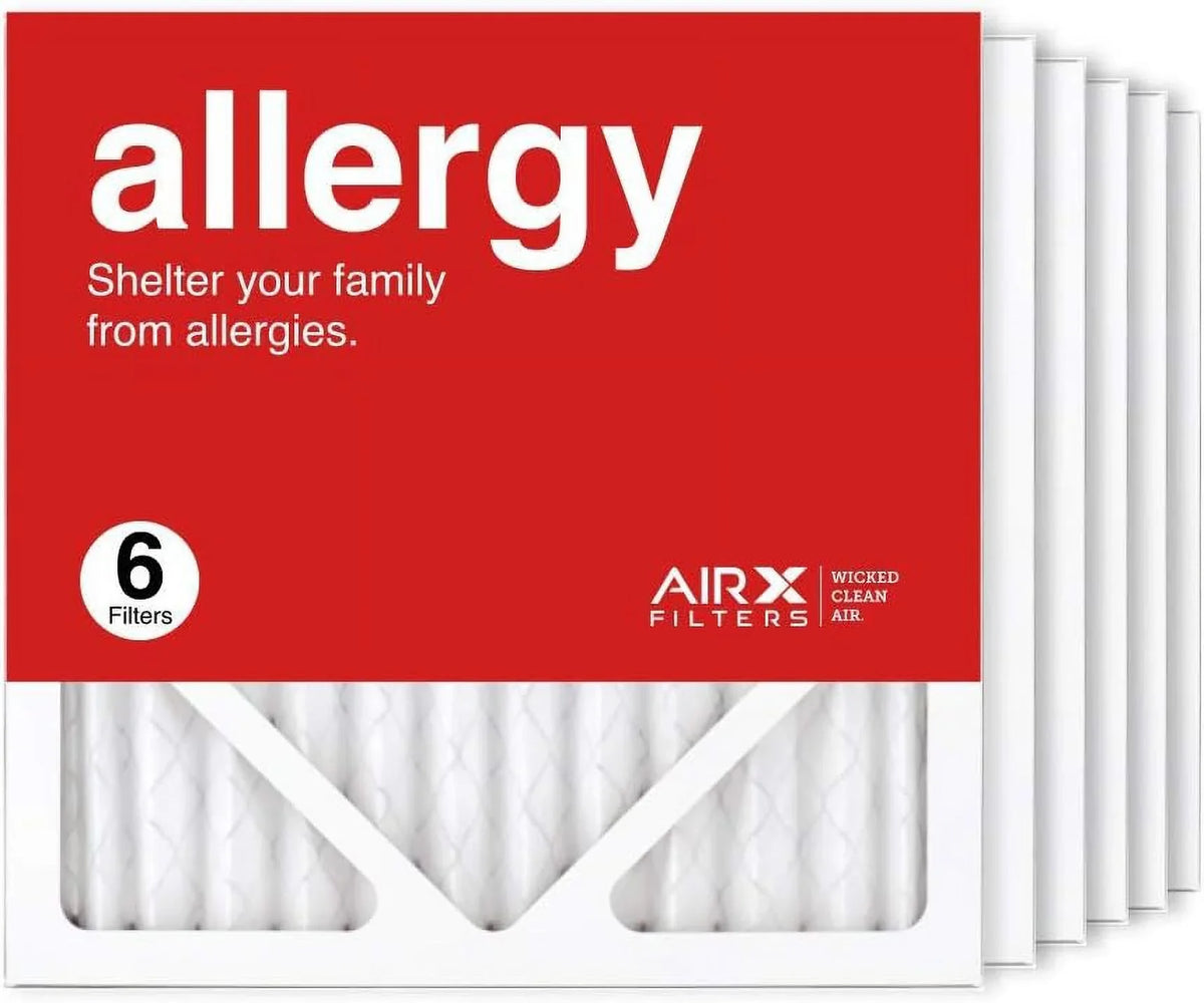 12X12x1 Air Filter MERV 11 Pleated HV Furne Air Filter; Allergy 6-Pk; Made In The