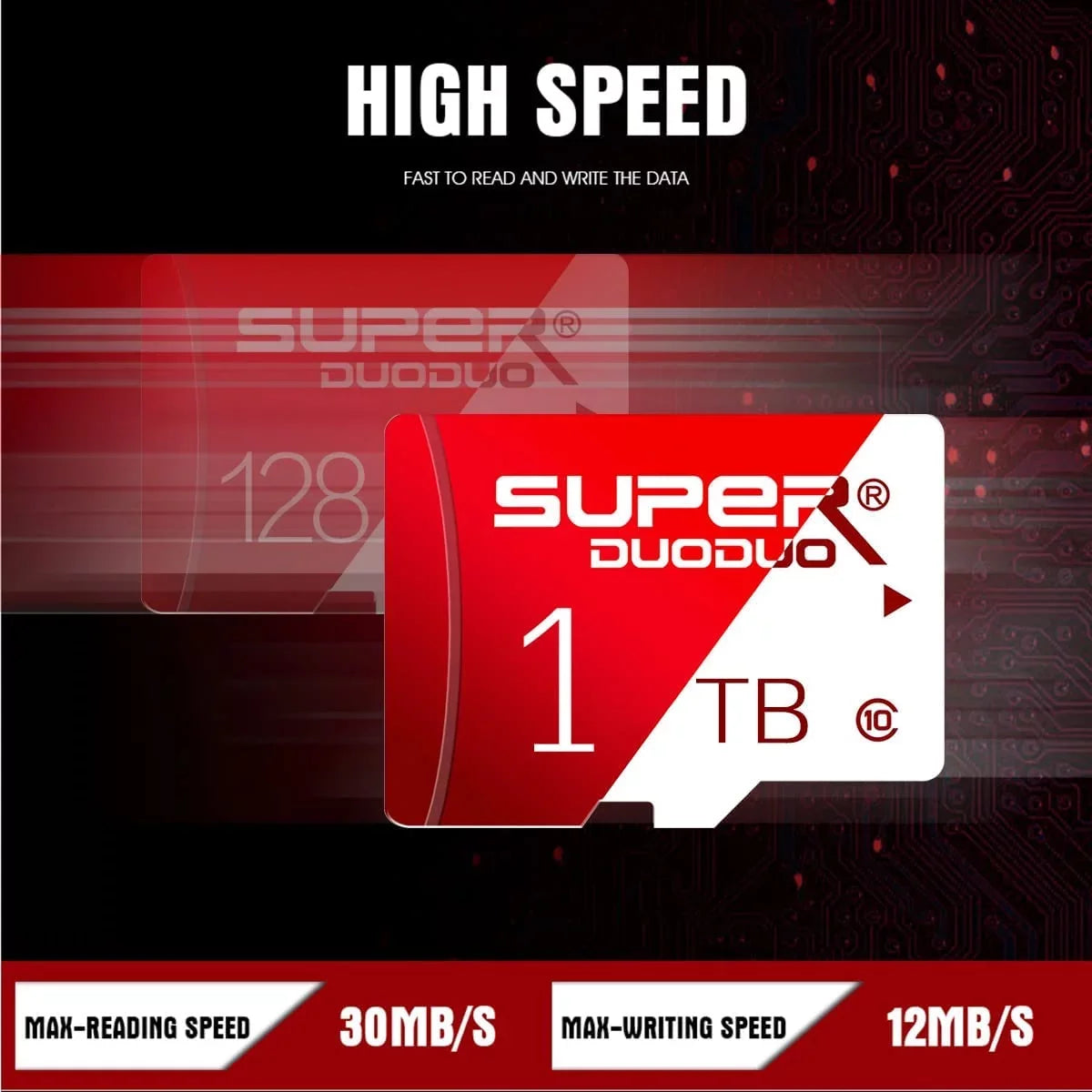 1TB Memory 1TB ro SD 1TB Cl10 TF 1TB High Speed and Adapter for GOPRO;Dash Cams;Action