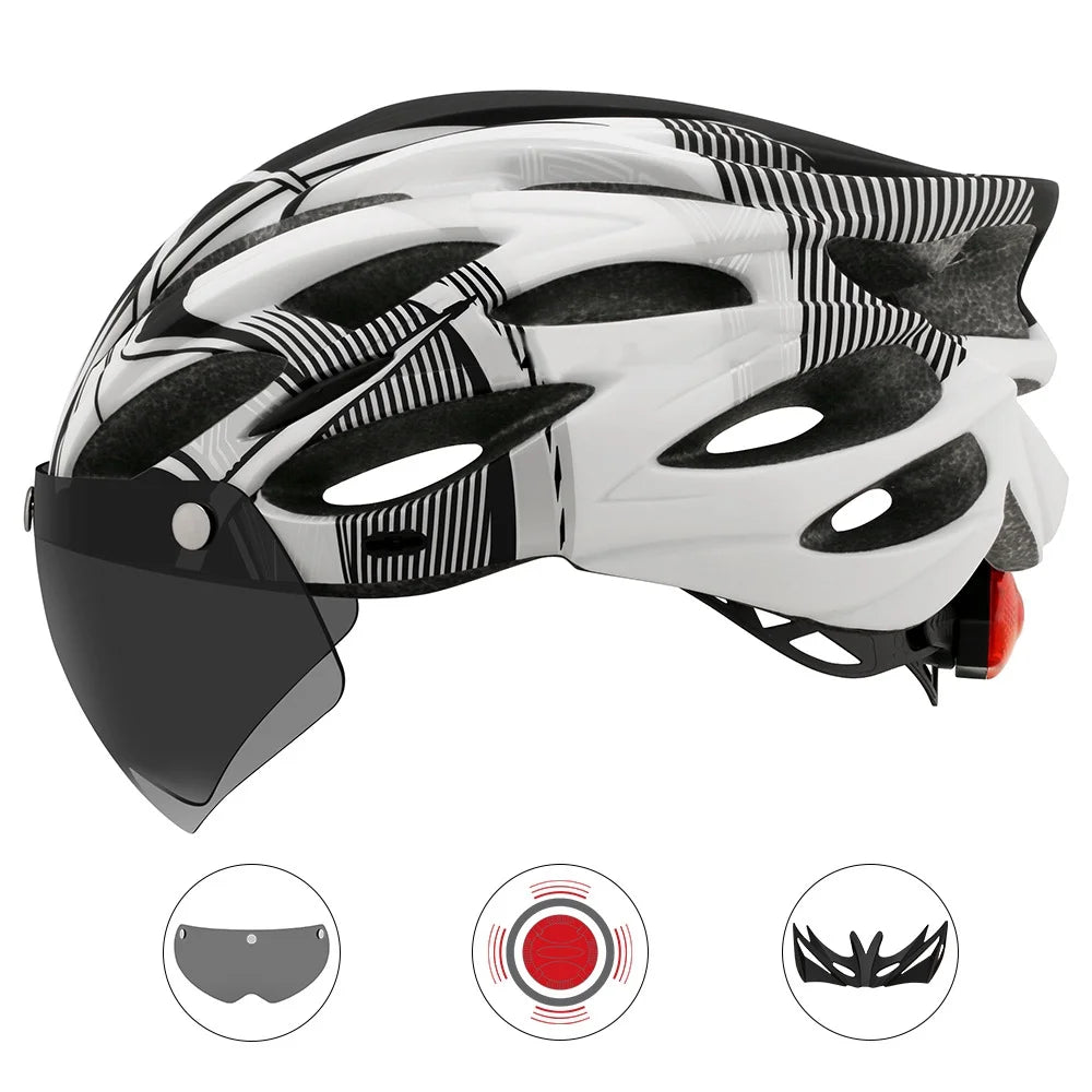 CAIRBULL Riding Helmet;Road Mountain Lens Brim Bike Tube Bike Tube Bike Frame Mountain Bike Helmet Ride Safely Added Brim Helmet Equipment Frame Liquidproof Frame Bike Frame Liquidproof - Comes Lens