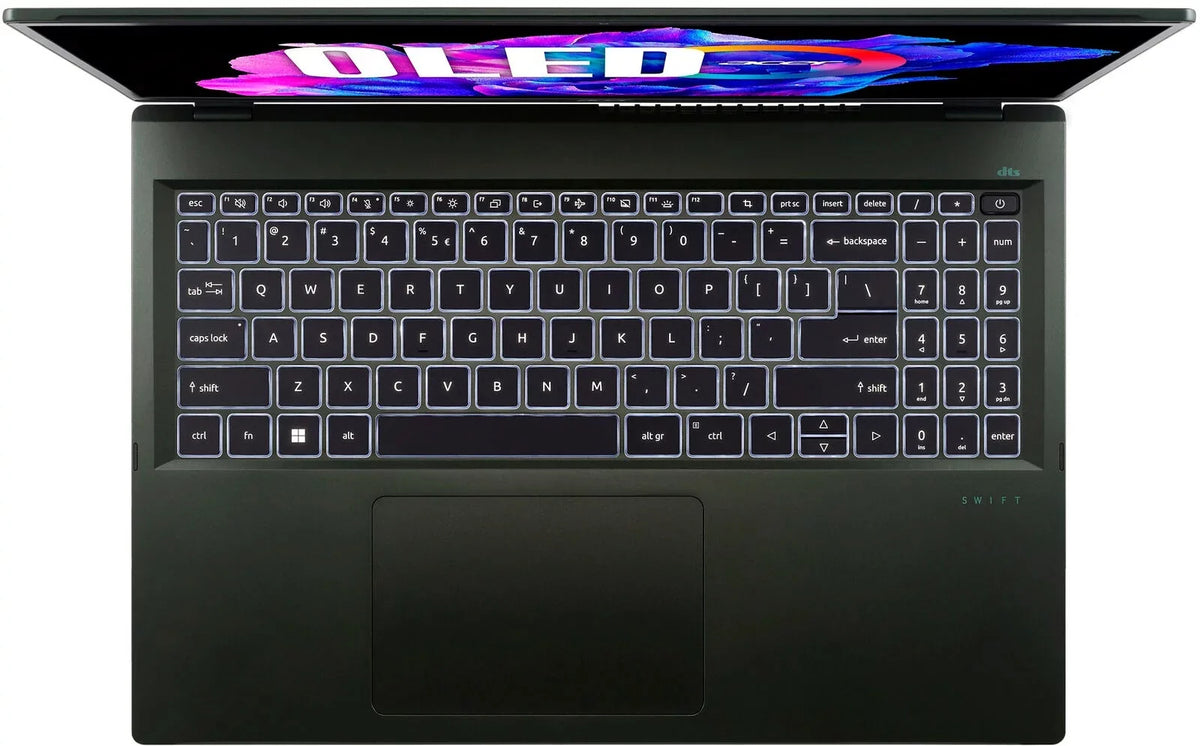 Acer Swift Edge 16 SFE16-43 - AMD Ryzen 7 - 7840U / up to 5.1 Speed - Win 11 Home - Radeon 780M - 16 GB RAM - 1.024 TB HDD - 16" OLED 3200 x 2000 (WQXGA+) @ 120 Hz - 802.11a/b/g/n/ac/ax (Wi-Fi 6E) - olivine black - kbd: US Intl
