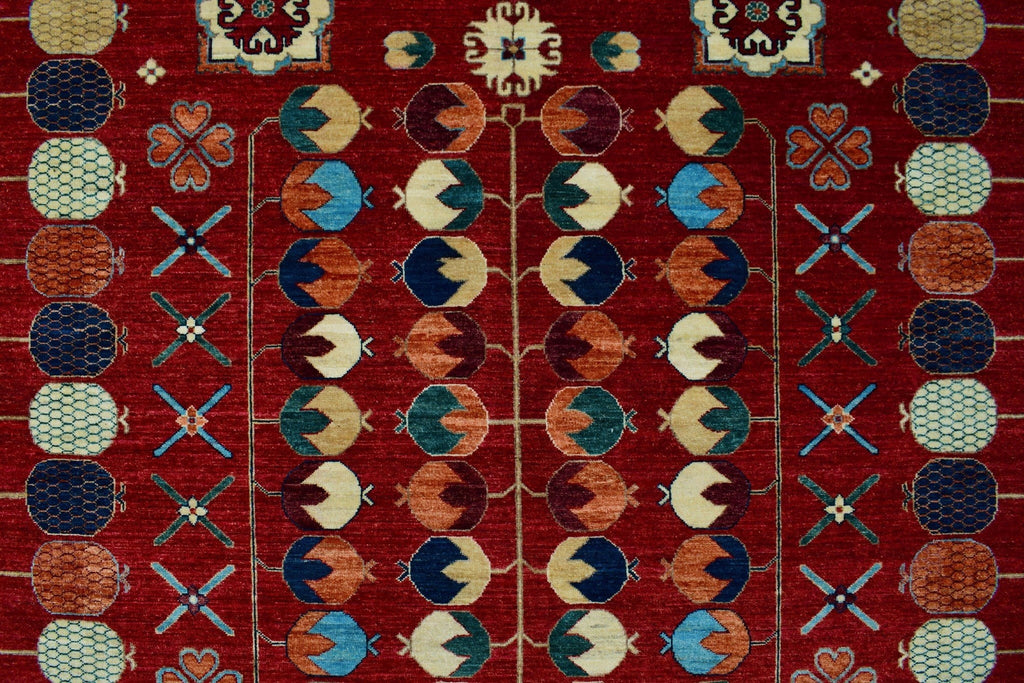 Aria Roselyn Red/Lt. Blue Rug; 9'11" x 13'8"
