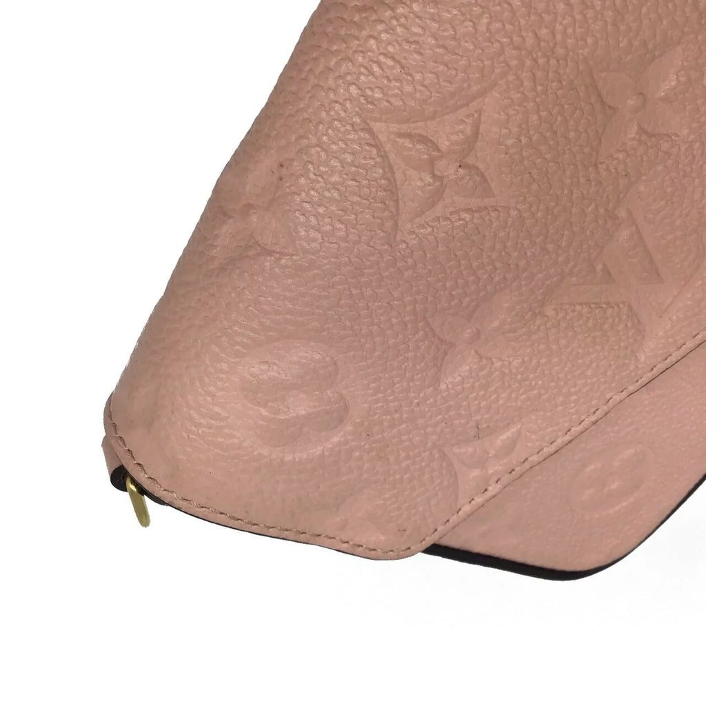 LOUIS VUITTON Louis Vuitton Monogram Implant Pochette Felicie M67856 Chain Wallet Bag Pink G Hardware Gold Rose Ballerine Women's (Fair)
