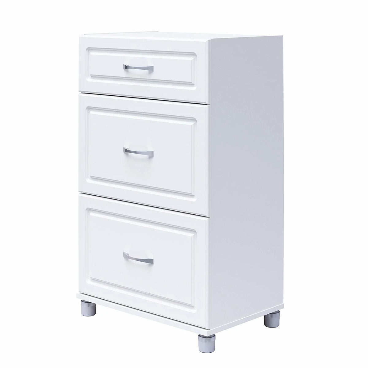 Systembuild Evolution Kendall 24" 3 Drawer Base Garage Storage Cabinet; White