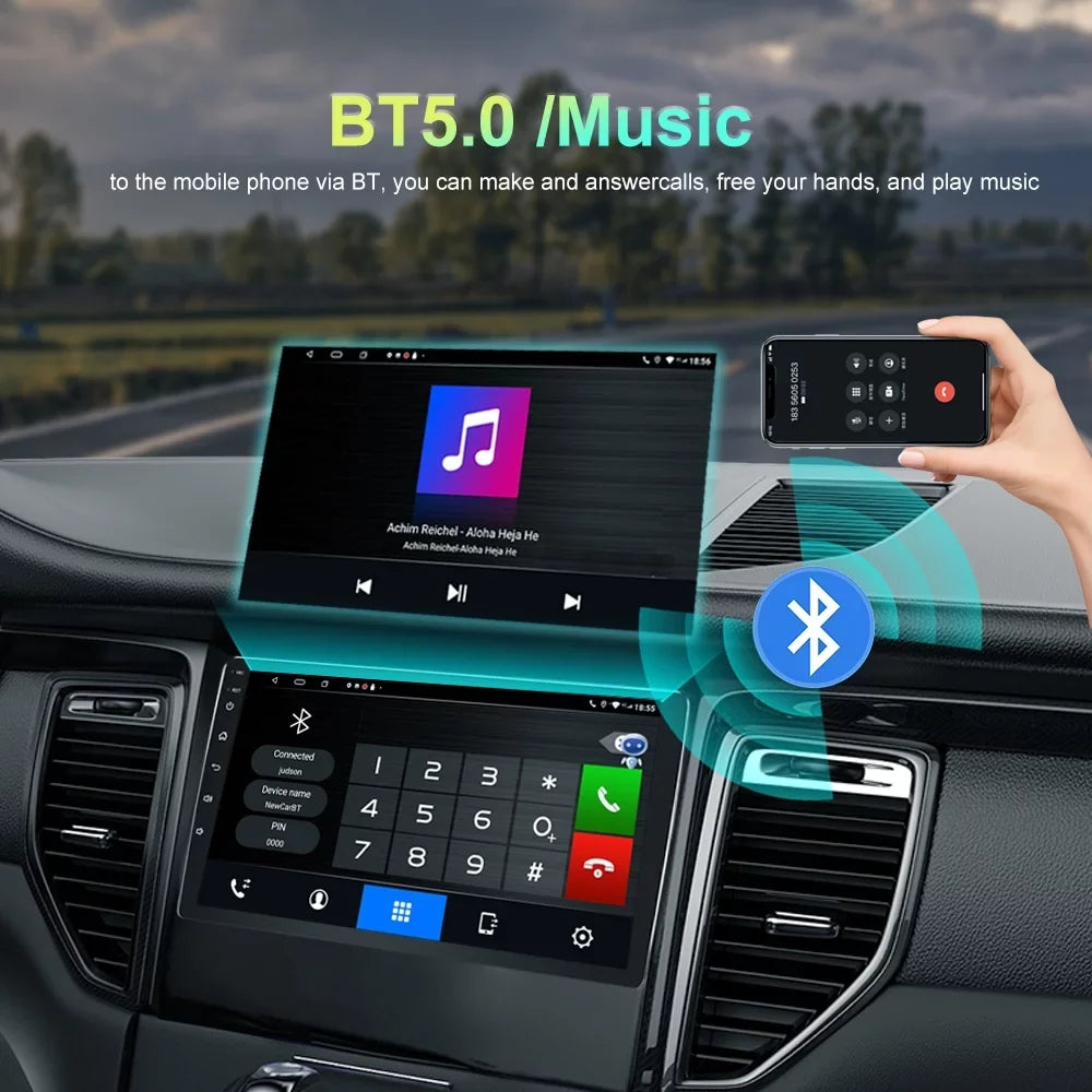 10.1 foot Car Audio for Toyota Tundra 2007-2013; Sequoia 2008-2017; Android 13 GPS Navigation with Bluetooth 5.0 FM AM Radio DSP Carplay 4GB 64GB