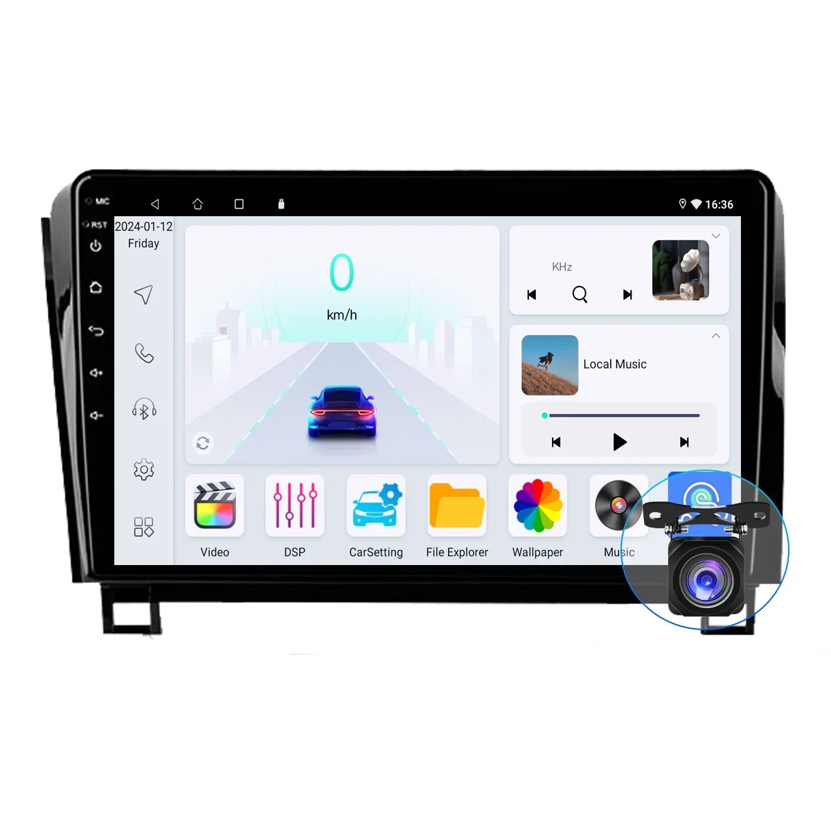 10.1 foot Car Audio for Toyota Tundra 2007-2013; Sequoia 2008-2017; Android 13 GPS Navigation with Bluetooth 5.0 FM AM Radio DSP Carplay 4GB 64GB