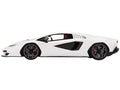 Diecast Lamborghini Countach LPI 800-4 Bianco Siderale White with Black Accents 1/18 Model Car by Top Speed