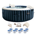 Intex PureSpa Plus Inflatable Portable Bubble Jet Hot Tub w/ Deluxe Bundle