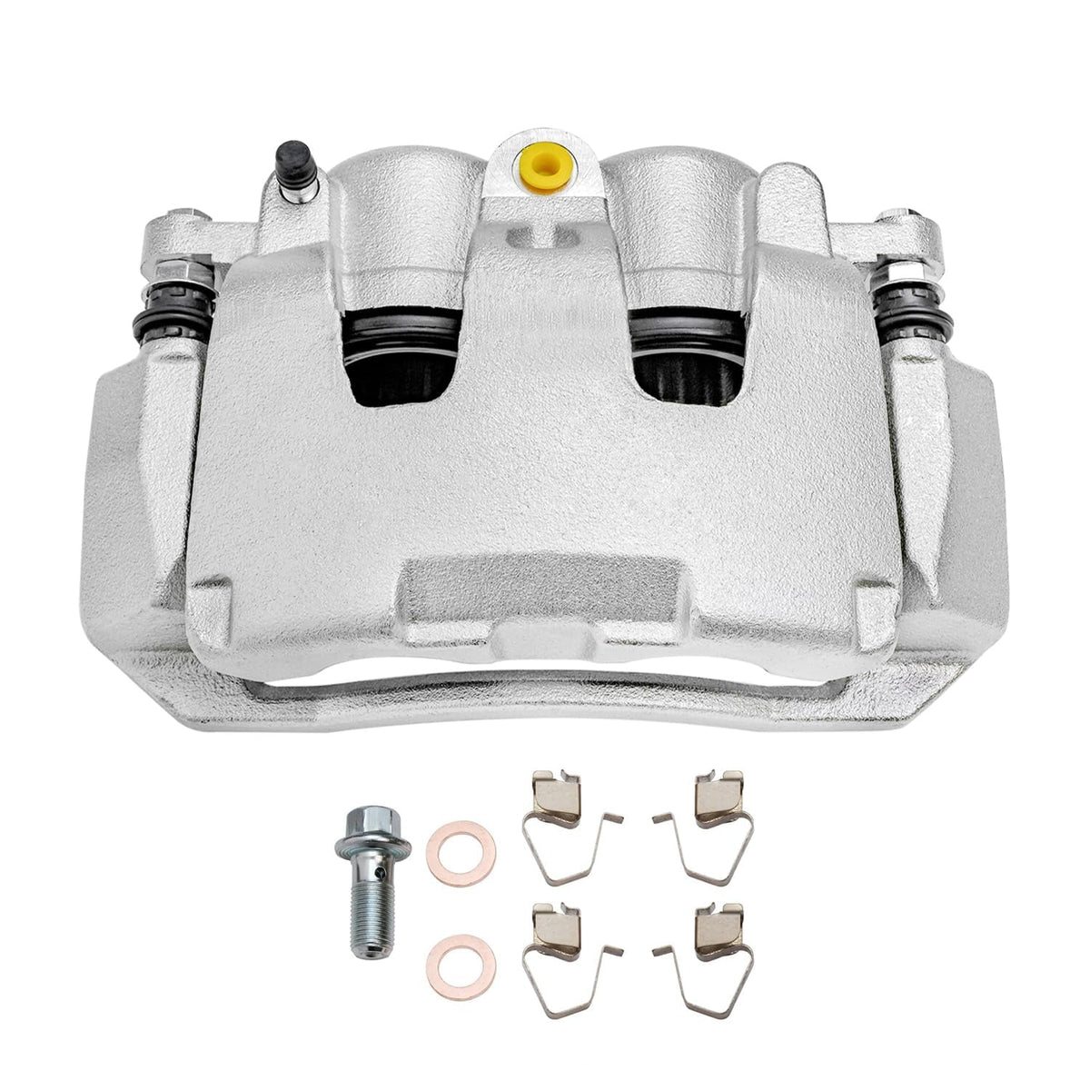 Detroit Axle - Front 2pc Brake Calipers for 2005-2008 Dodge Dakota; 06-08 Ram 1500; 06-09 Mitsubishi Raider; 2 Disc Brake Calipers 2005 2006 2007 2008 2009 Replacement