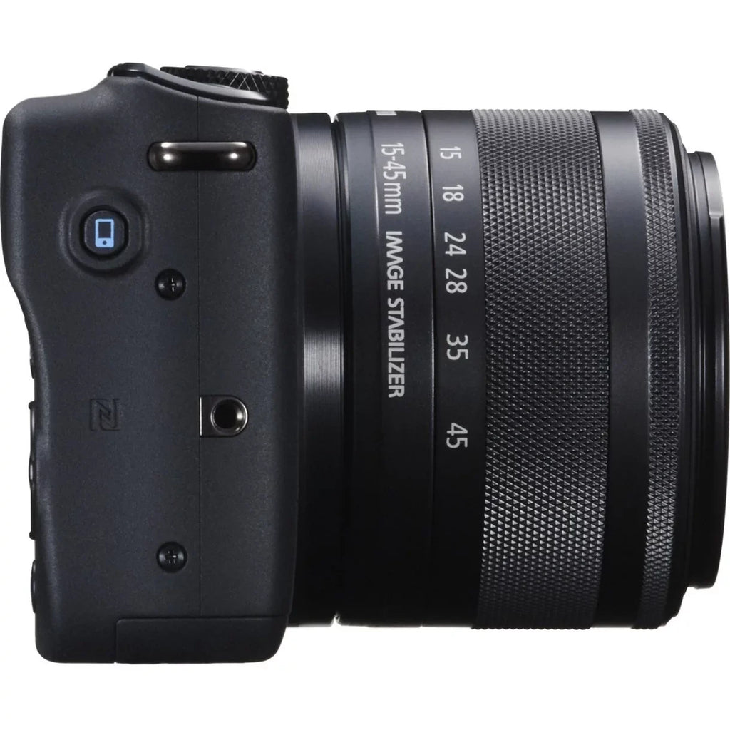 Canon EOS M10 18 Megapixel Mirrorless Camera with Lens; 0.59"; 1.77"; Black