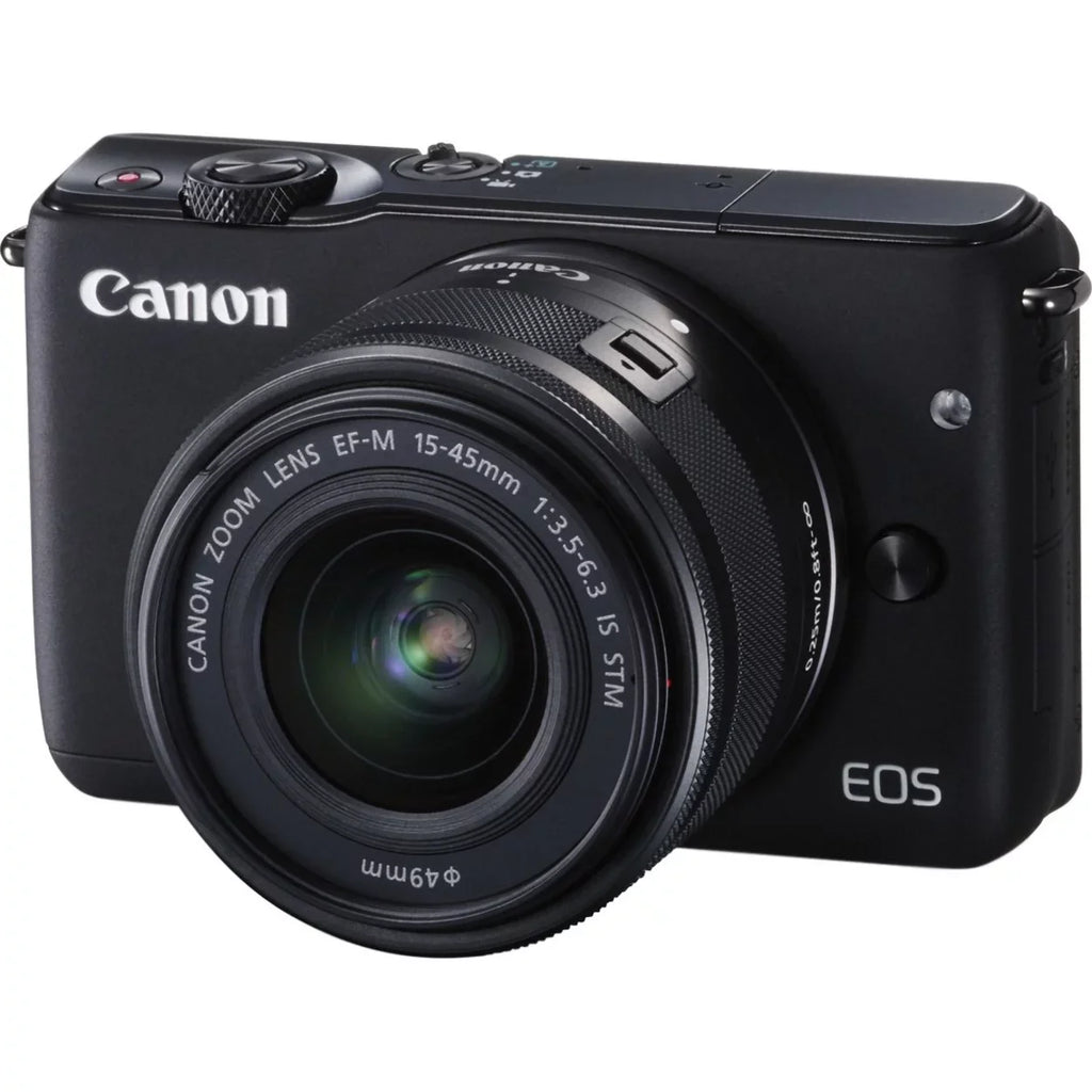 Canon EOS M10 18 Megapixel Mirrorless Camera with Lens; 0.59"; 1.77"; Black