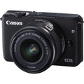 Canon EOS M10 18 Megapixel Mirrorless Camera with Lens; 0.59"; 1.77"; Black
