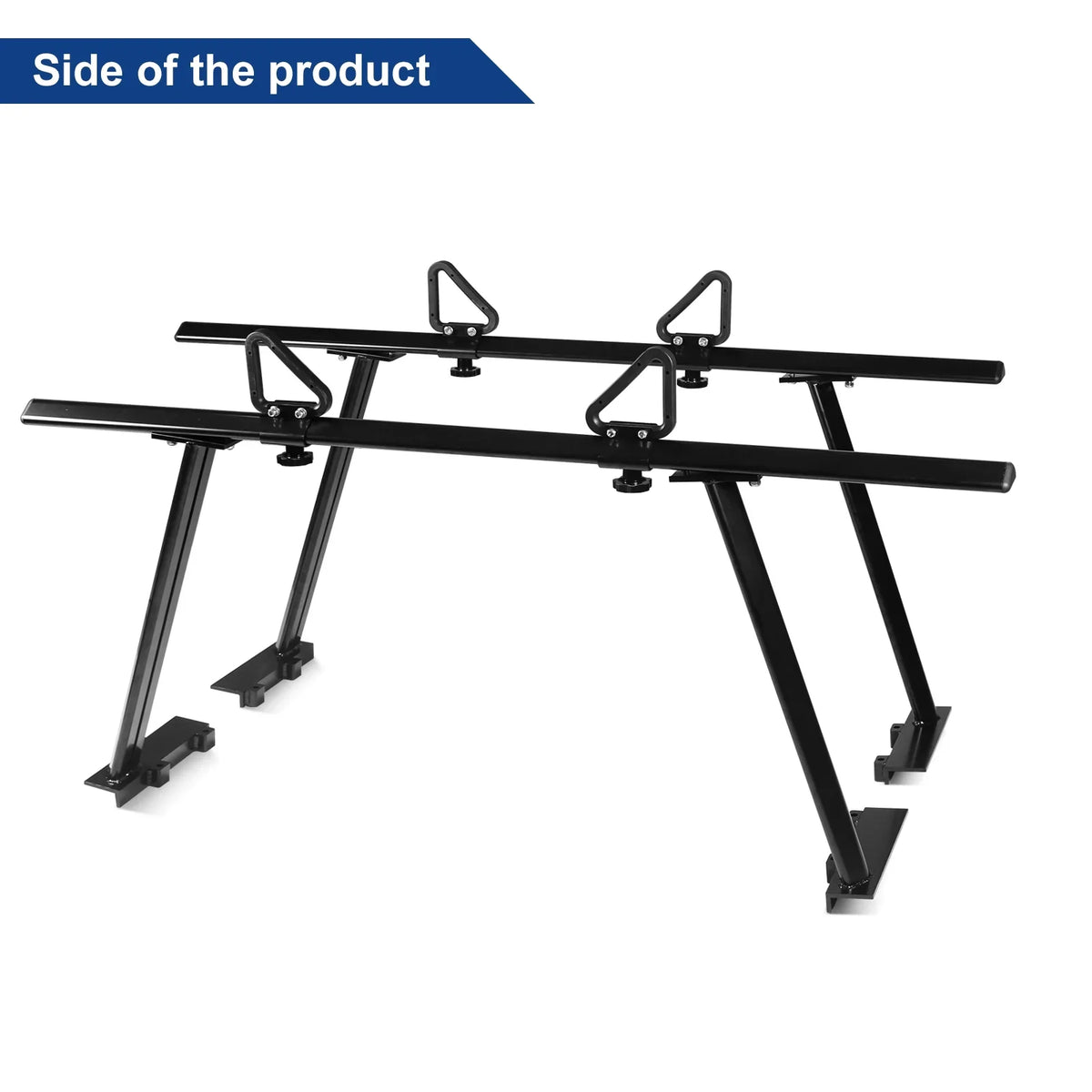 BoardRoad Pickup Truck Ladder Racks; Black Universal Truck Bed Cargo Racks (No-Drilling Required) 1;000lbs Capacity for Kayak Surfboard Lumber Ladder Aluminum