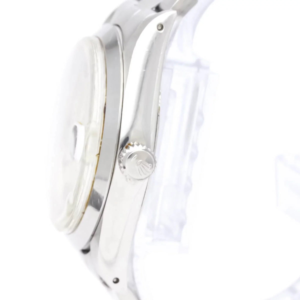 Used Vintage ROLEX Oyster Date Precision 6694 Steel Hand Winding Mens Watch BF553014
