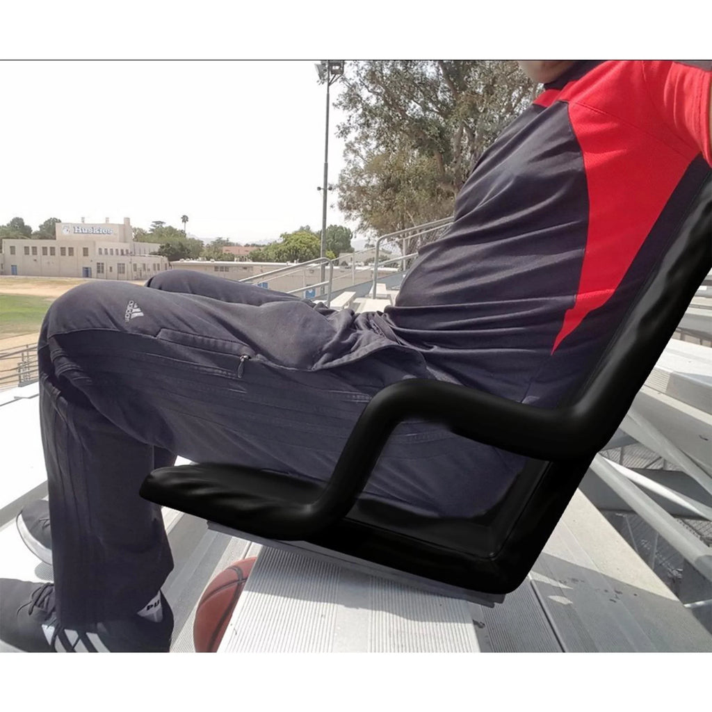 Stadium Seat Chair; 2 Pack- Bleacher Cushions with Padded Back Support; Armrests; 6 Reclining Positions and Portable Carry Straps By Home-Complete
