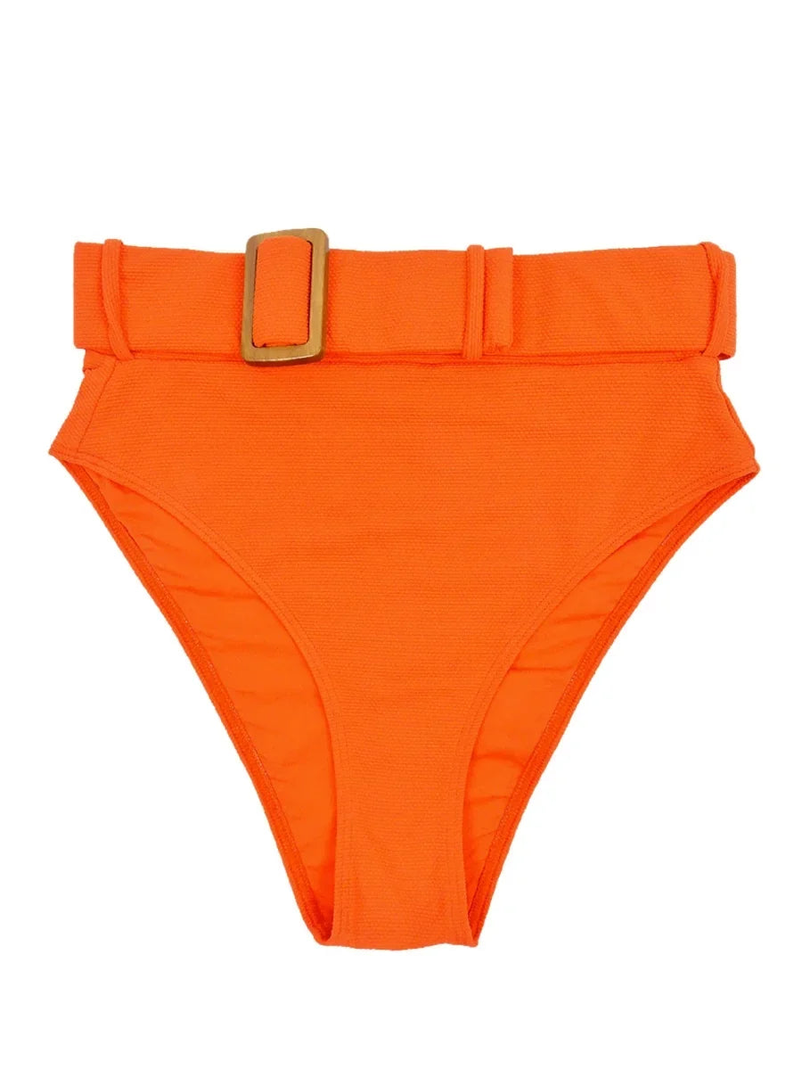 Alexandra Miro Women's Ursula High Waist Bikini Bottom (S; Orange)