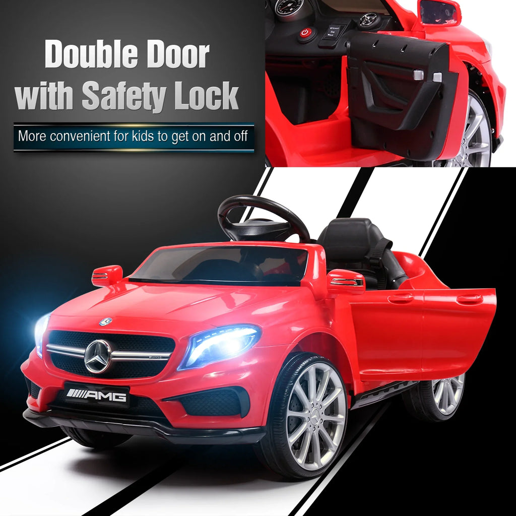 TOBBI 6V Licensed Mercedes Benz Kids Ride on Car W/ Remote Control Lights Music Age 3-6 Child; Red