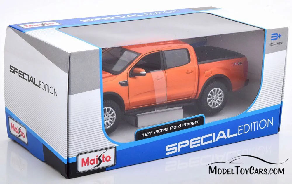 2019 Ford Ranger; Orange - Maisto 31521OR - 1/27 scale Diecast Model Toy Car