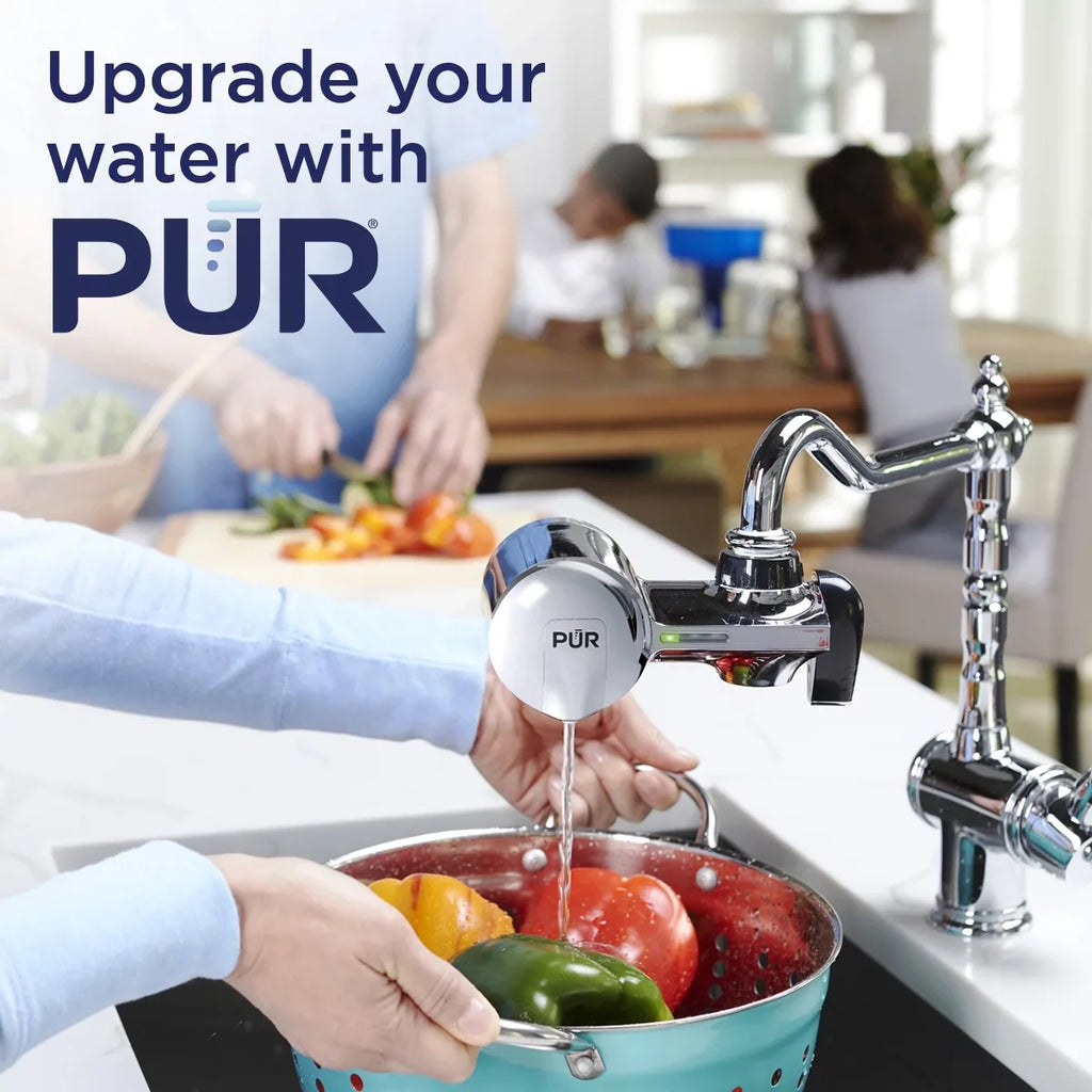 PUR PLUS Faucet Mount Filtration System; Horizontal; Chrome; PFM400H