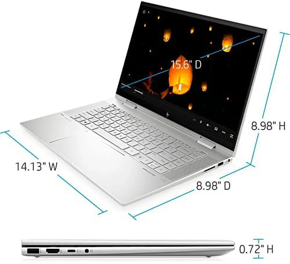 2022 HP Envy X360 15.6" FHD IPS Touchscreen 2-in-1 Notebook 11th Core i7-1195G7 Iris Xe Graphics 24GB DDR4 1TB HDD Thunderbolt 4 WiFi 6 Backlit KB FP Reader Win 11 Home Stylus Pen w/ RATZK 32GB