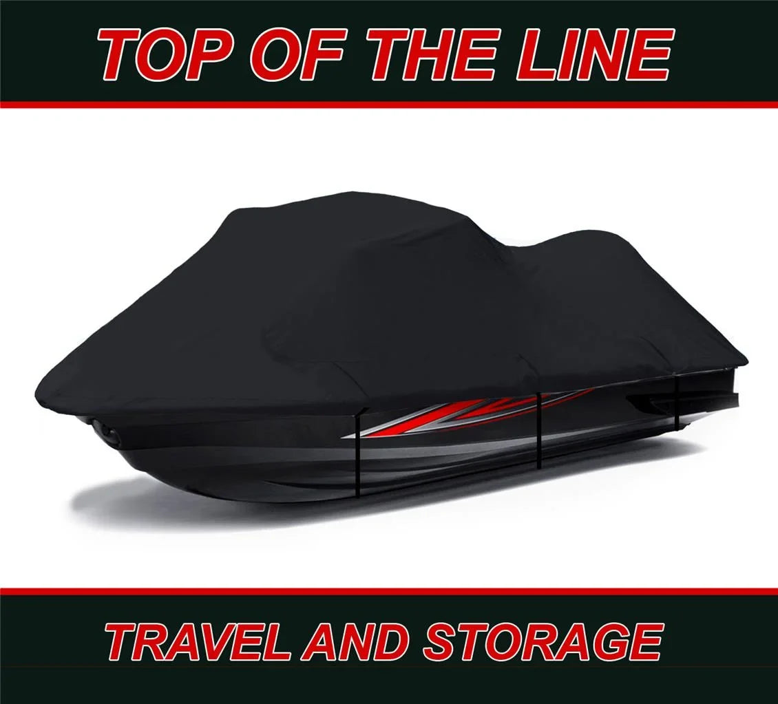 BLACK TOP OF THE LINE JET SKI Cover Compatible for YAMAHA XL 760 1998 1999 / XL 1200 1998 1999 2000 Jet Ski Liquidcraft PWC Cover