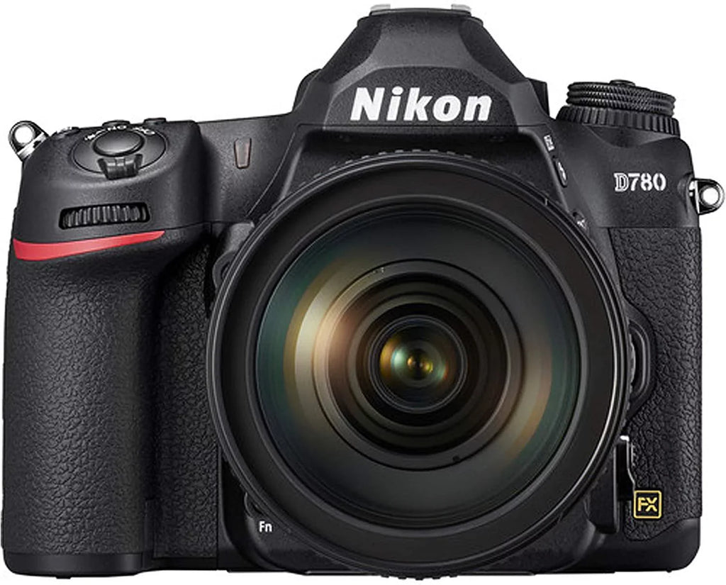Nikon D780 DSLR Camera with 24-120mm VR and 70-300mm VR Lenses + 32GB Card; Tripod; Flash; and More 19pc Bundle