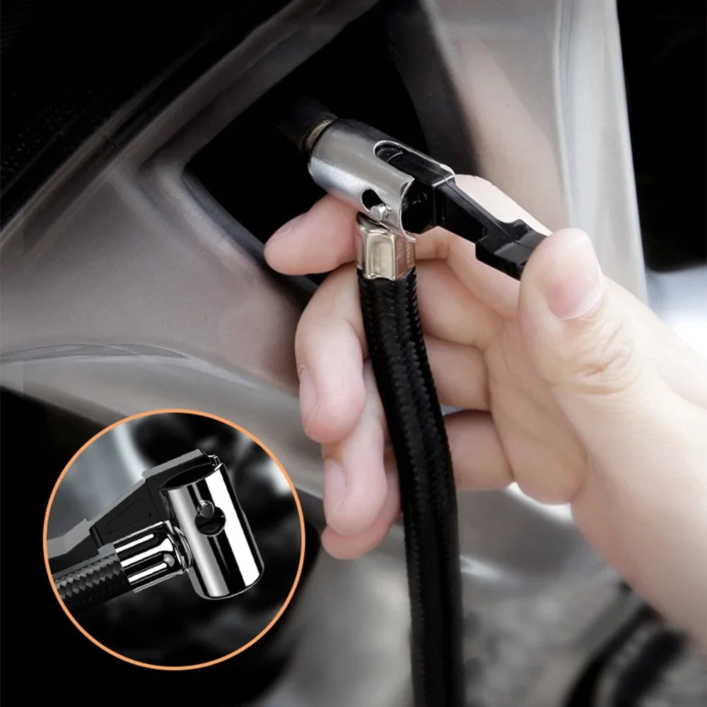 Geevorks Car Auto Pump; Portable Tire Inflator with LED Light; 12V Digital Air Compressor