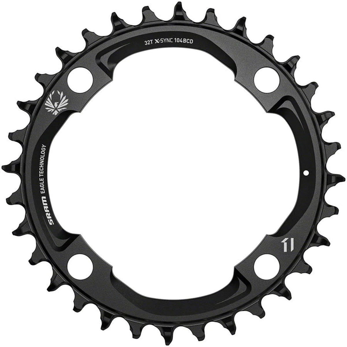 SRAM X-Sync 2 Eagle Chainring - 32t; 104mm BCD; 12-Speed; Aluminum; Black (Mahle)