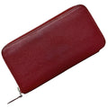 Hermes Long Wallet Azap Bordeaux Rouge Glenat Silk In Leather Epson HERMES Round Ladies (Good)