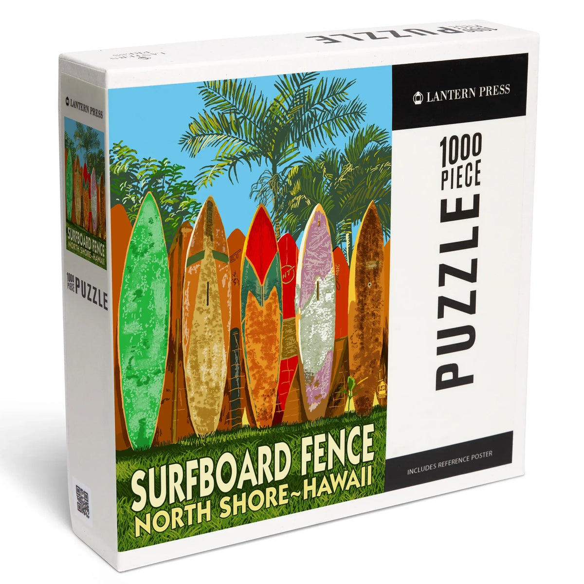 Lantern Press 1000 Piece Jigsaw Puzzle; North Shore; Hawaii; Surfboard Fence