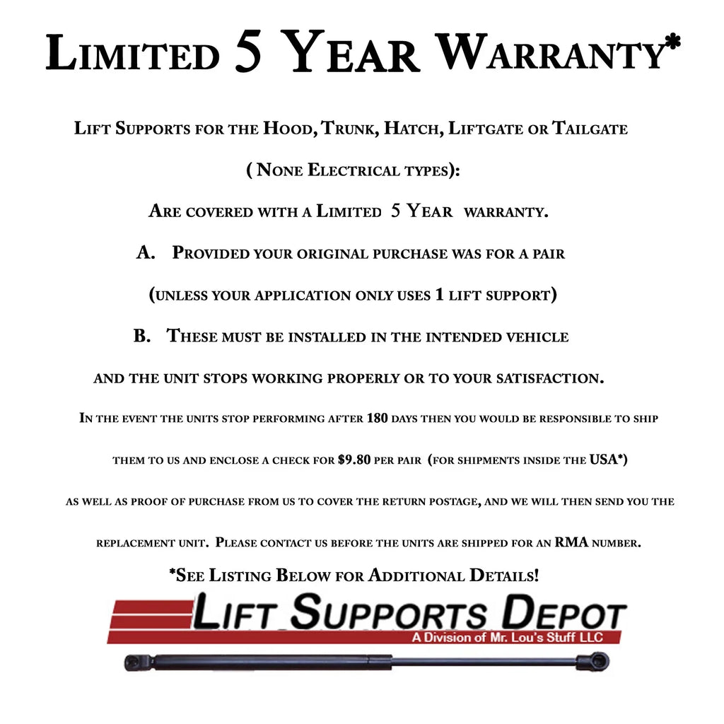 Qty 2 Compatible with Chevrolet Colorado Gmc Canyon 2015 to 2021 Hood Lift. Gas Shock - 2016 2017 2018 2019 2020 2022 Lift Supports Depot PM3866-a