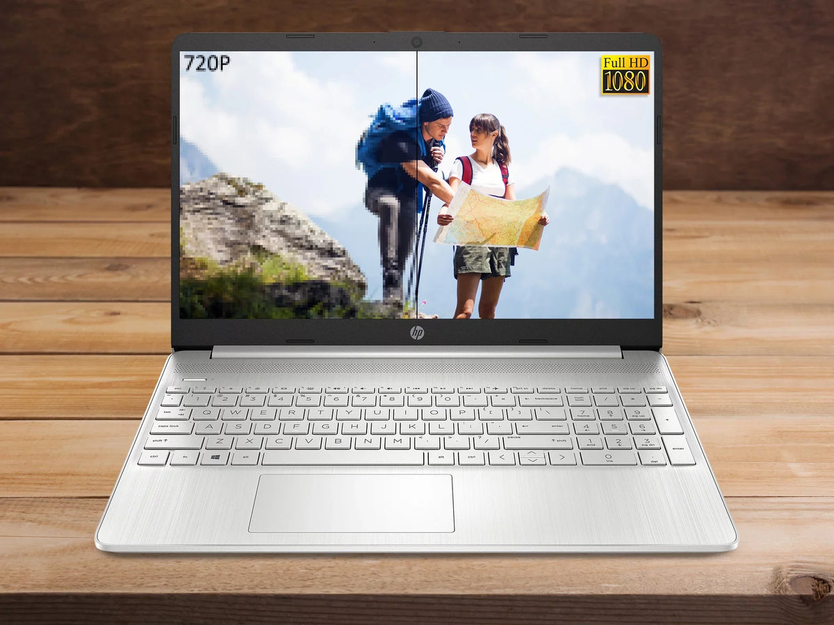 HP 15 Notebook; 15.6" FHD Display; AMD Ryzen 5 5500U Upto 4.0MHz; 32GB RAM; 1TB NVMe Storage; Vega 6; HDMI; Card Reader; Wi-Fi; Bluetooth; Windows 10 Home