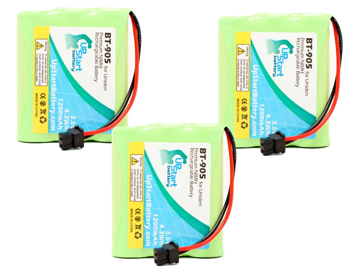 3x Pack - UpStart Battery Energizer P3702 Battery - Replacement for Energizer Cordless Phone Battery (1200mAh; 3.6V; NI-MH)