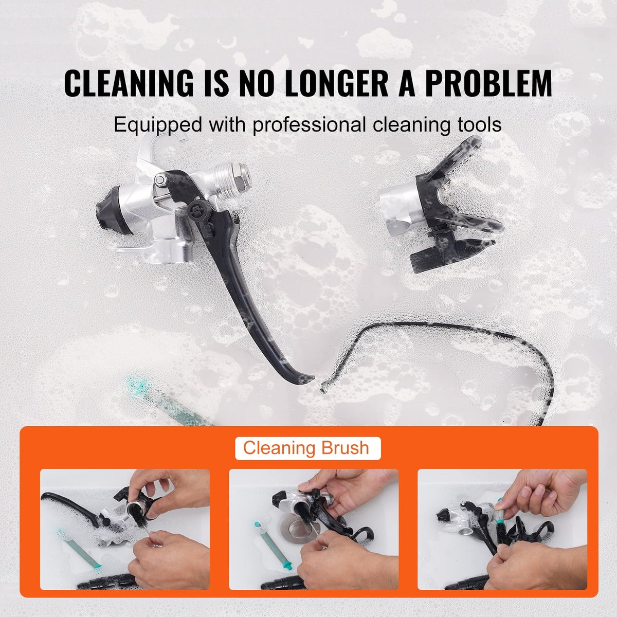 SKYSHALO Stand Airless Paint Sprayer; 750W High Efficiency Airless Stand Sprayer; 3000PSI Electric Paint Sprayer with Cleaning Kits for Painting Home Interior Exterior Walls; Ceiling; Fence; Cabinet