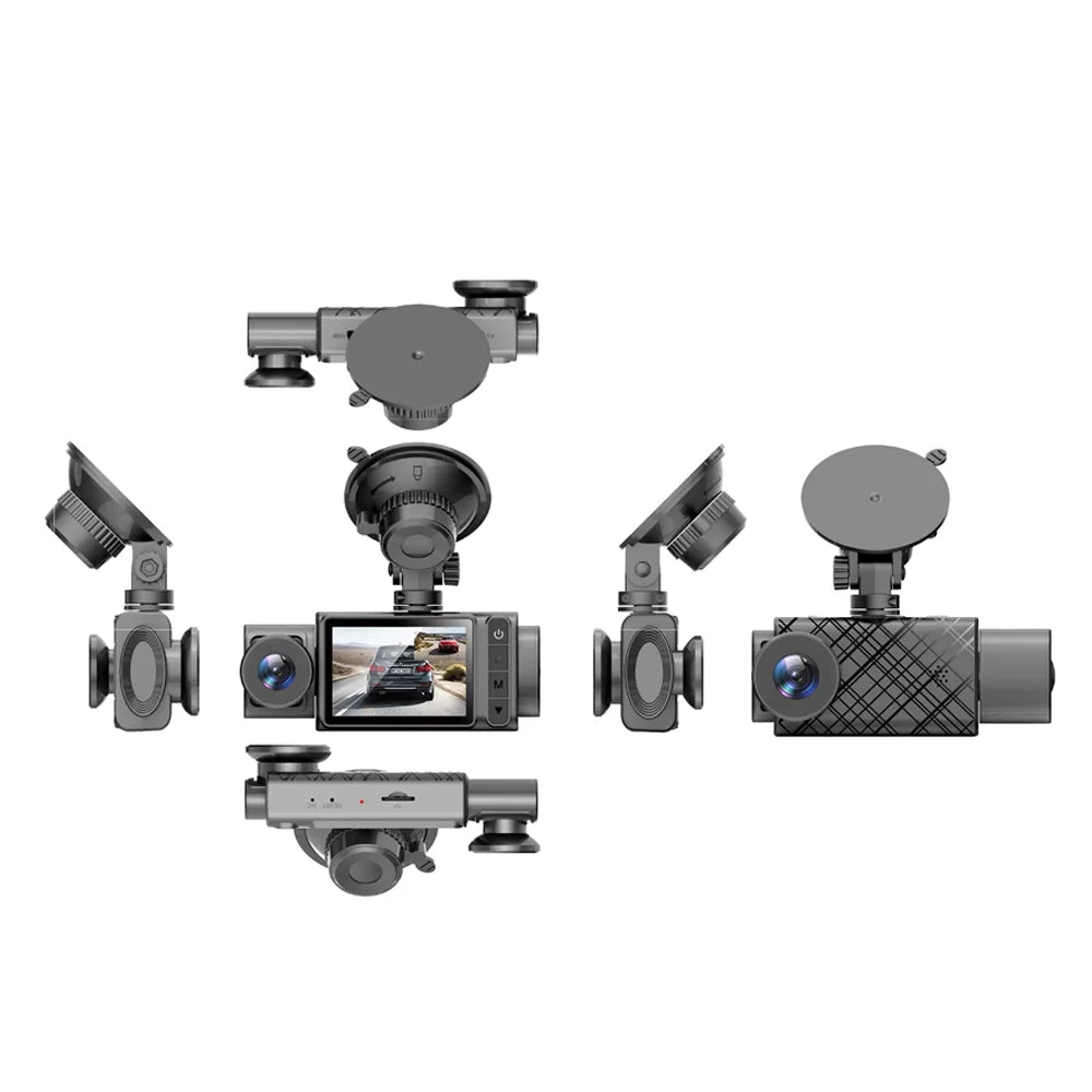 Andoer Dash Camera;Mirror Car Video 3 Cameras Car Rearview Mirror Car Camera Auto Rearview Mirror Car Safety 2in Clear Car Clear Car Rearview Dash Cam Camera Cars Car Qisuo VideoDash Wenzi Buzhi