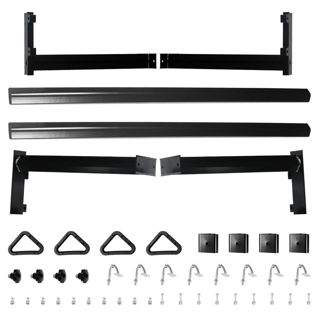 BoardRoad Pickup Truck Ladder Racks; Black Universal Truck Bed Cargo Racks (No-Drilling Required) 1;000lbs Capacity for Kayak Surfboard Lumber Ladder Aluminum