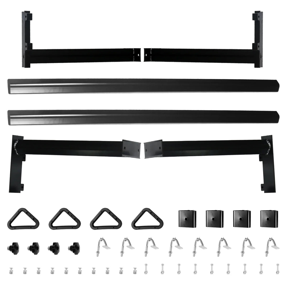 BoardRoad Pickup Truck Ladder Racks; Black Universal Truck Bed Cargo Racks (No-Drilling Required) 1;000lbs Capacity for Kayak Surfboard Lumber Ladder Aluminum