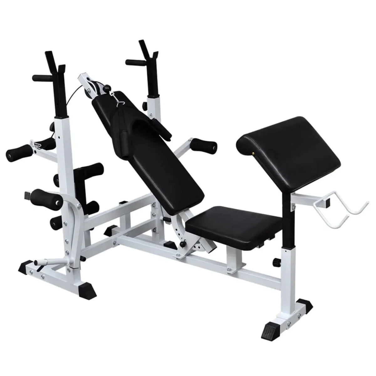 Aibecy Weight Bench with Weight Rack; Barbell and Dumbbell Set 264.6 lb
