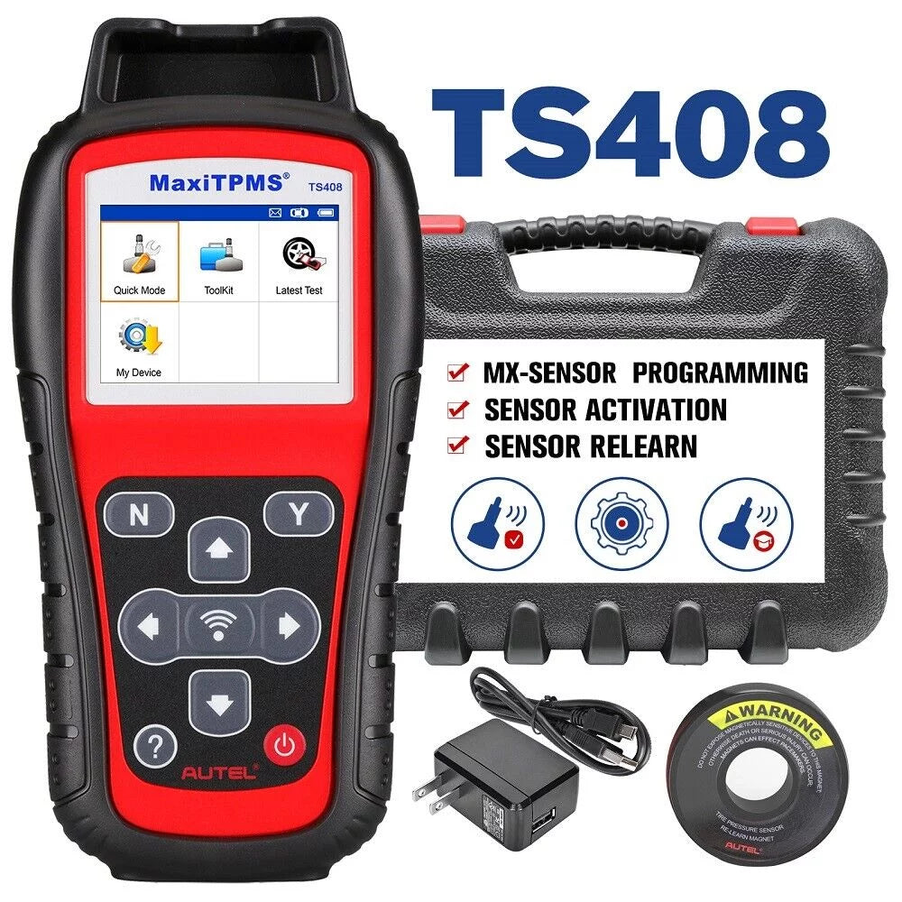 Autel TPMS Relearn Tool TS408; TPMS Reset; Sensor Activation; Program; Key Fob Testing