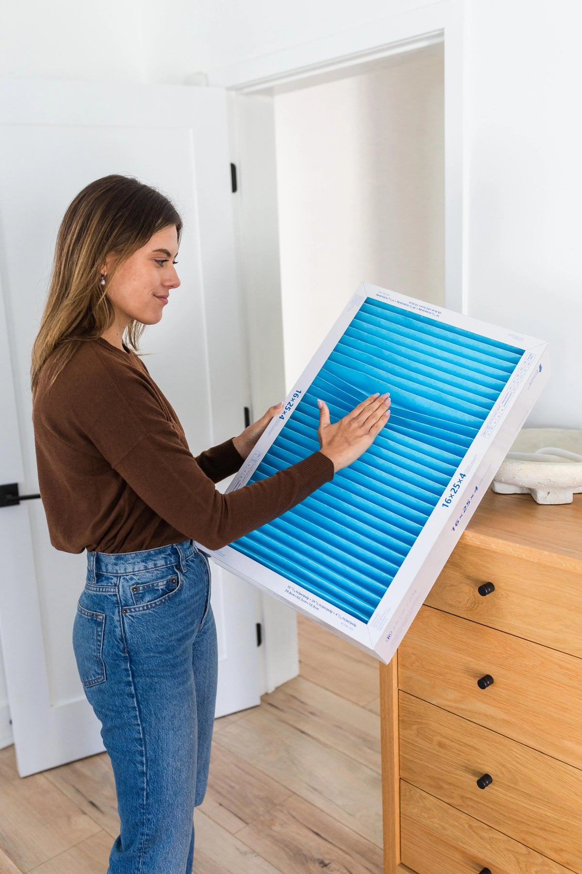 Medify Air 16x25x4 MERV 12 Air Pleated Filter 95% Particles HEPA Air Cleaning (MERV 12; 2-Pack)