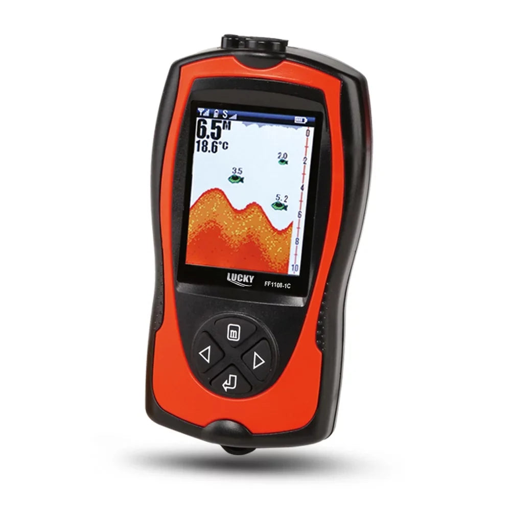 moobody Fish Detector; Portable Depth Finder FF1108，1CLA; 300FT Depth Alarm for Anglers