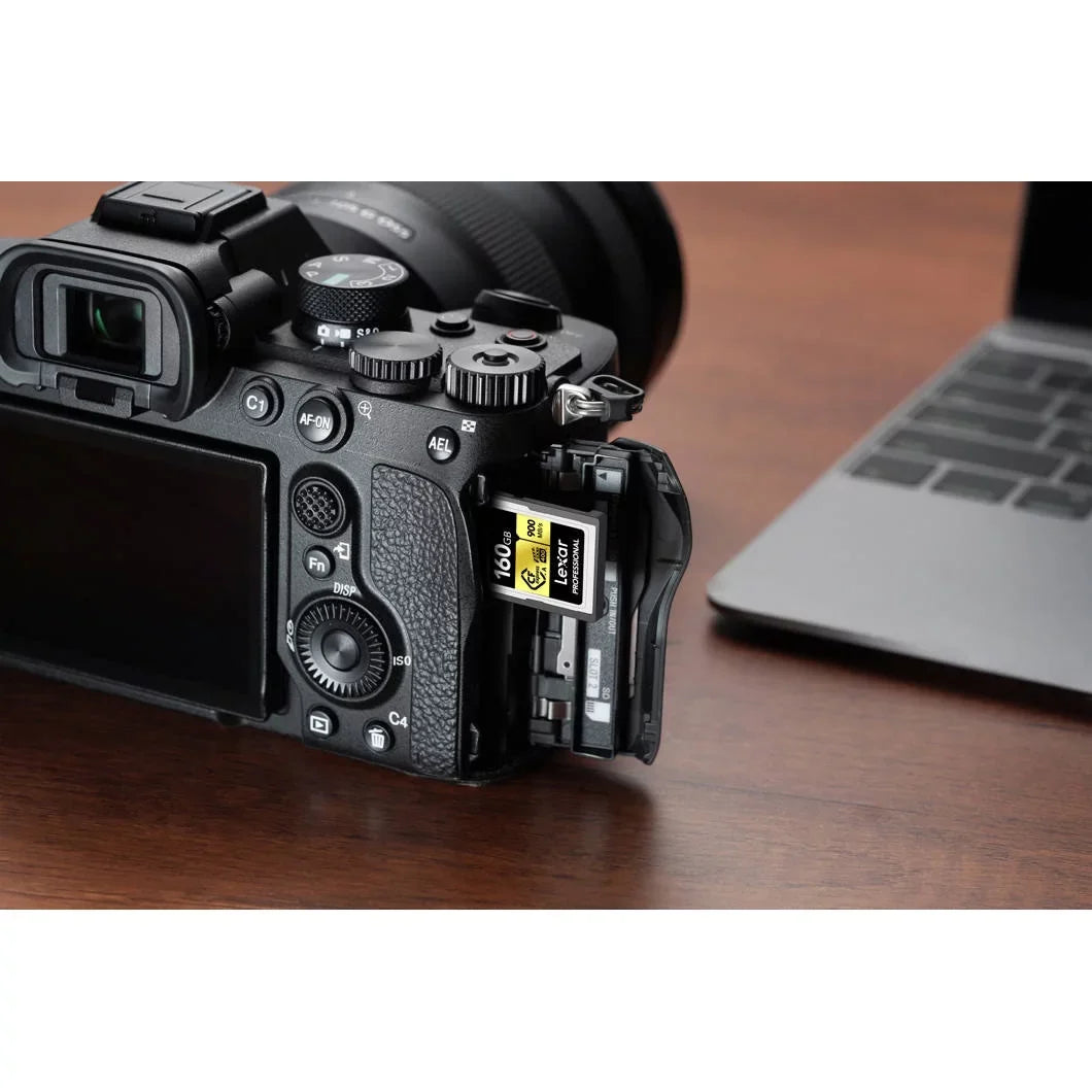 Lexar CFexpress Type A Pro Gold R900/W800 Memory Card; 80GB Bundle with Card Reader