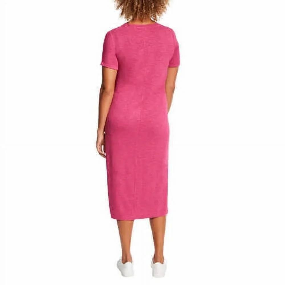 Jessica Simpson Ladies' Midi Dress; Raspberry Large