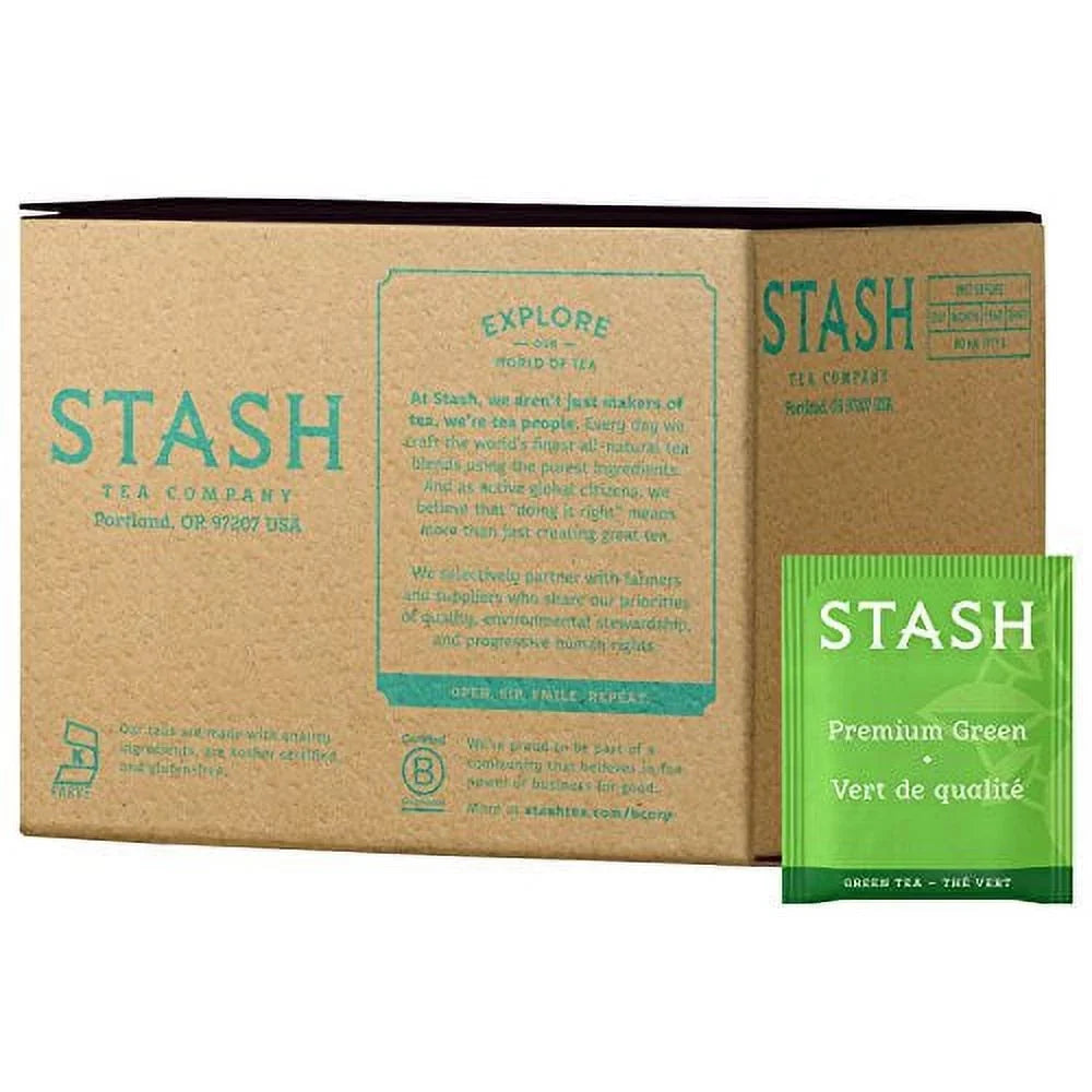 Stash Tea Premium Green Tea; Box of 100 Tea Bags