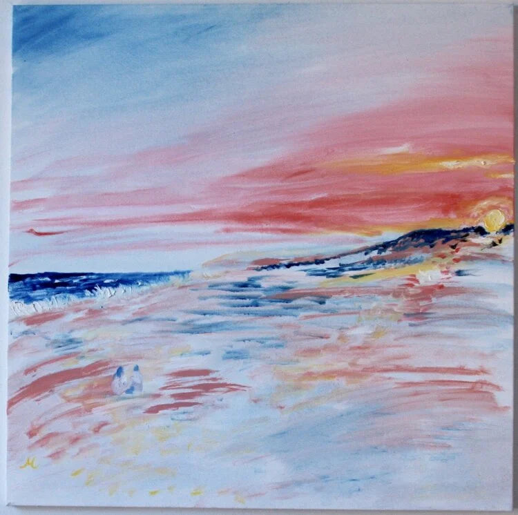 Montauk Sunset - 100% Cashmere Scarf by James Paul Cheung