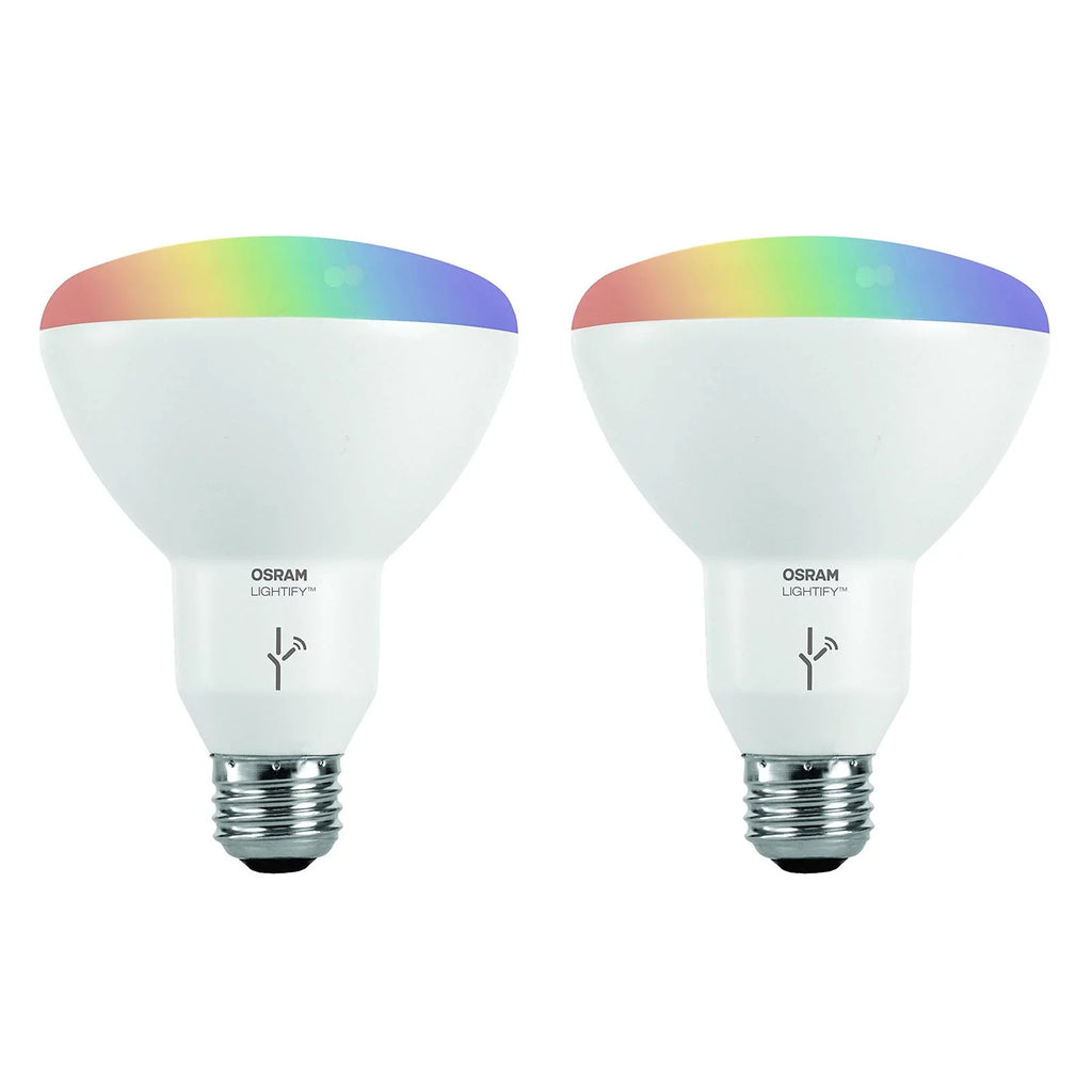 Sylvania SMART+ ZigBee 65W Equivalent Full Color BR30 High CRI LED Light Bulb; 2-count